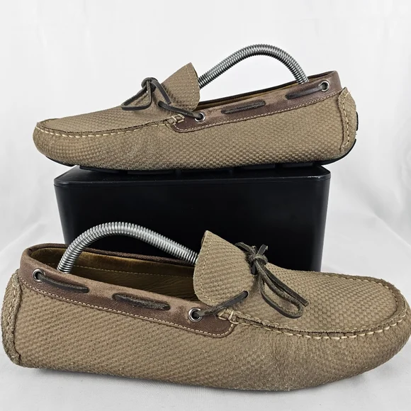 Mercanti Fiorentini Tan Woven Loafers Mercanti Fiorentini products for sale | eBay main image 4